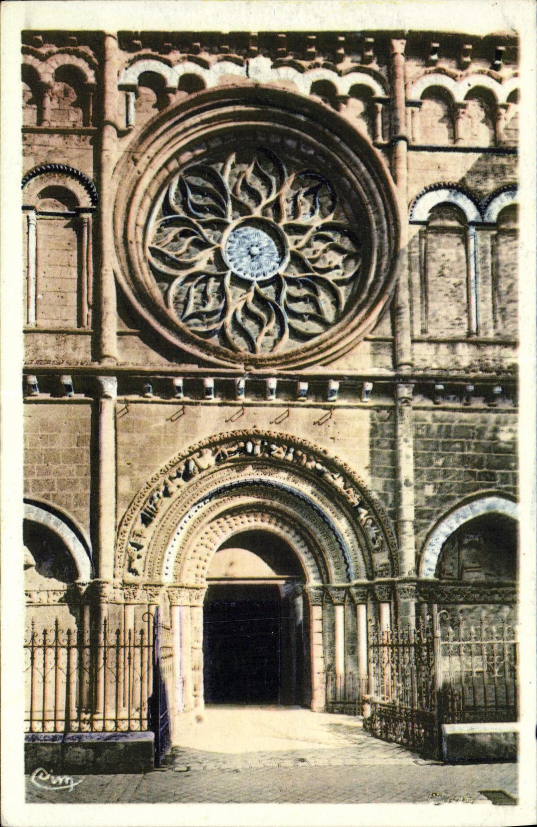 VINTAGE POSTCARD Cognac L Church Light St the gate