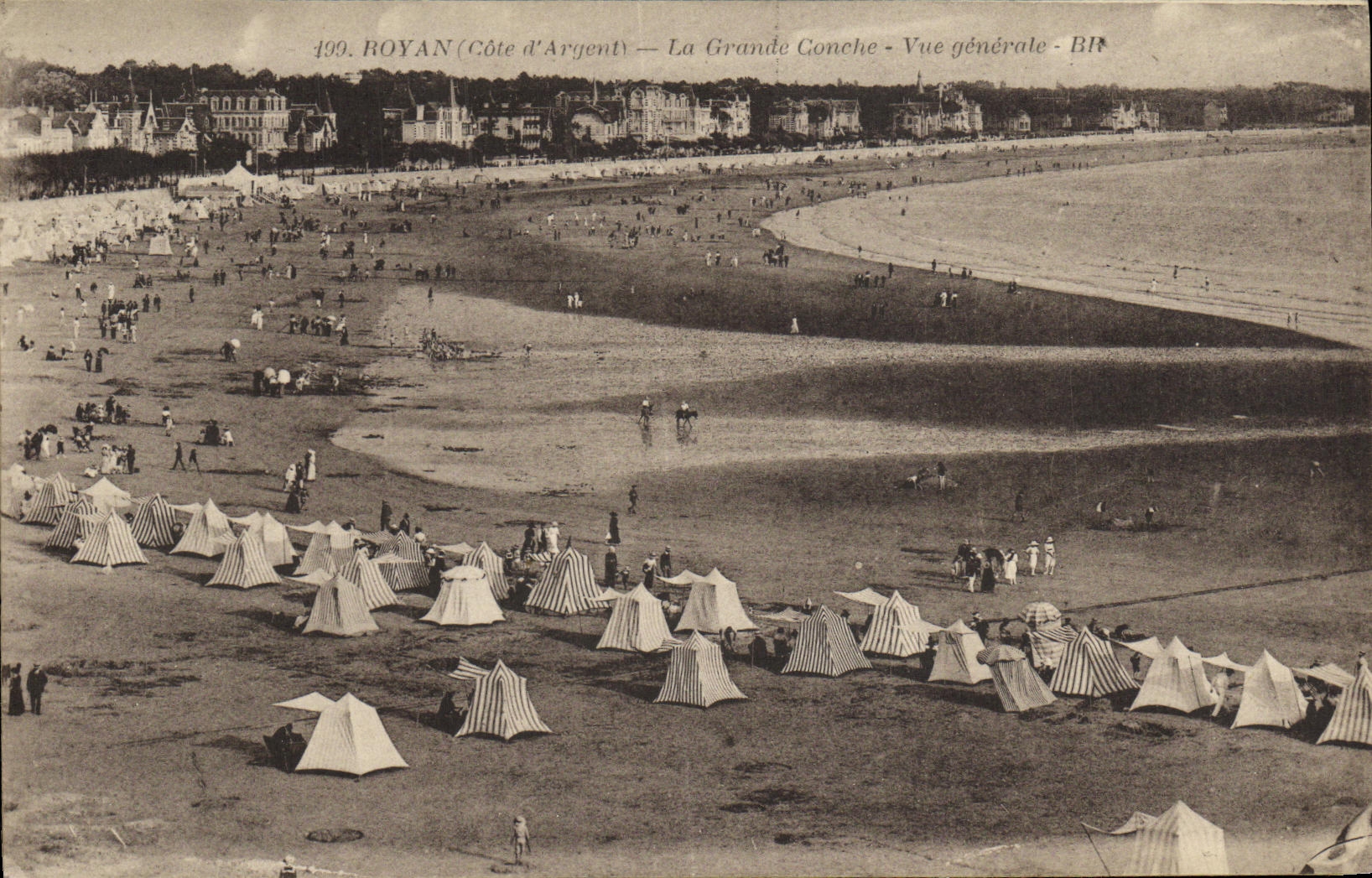 CPA Royan La grande Conche Vue generale