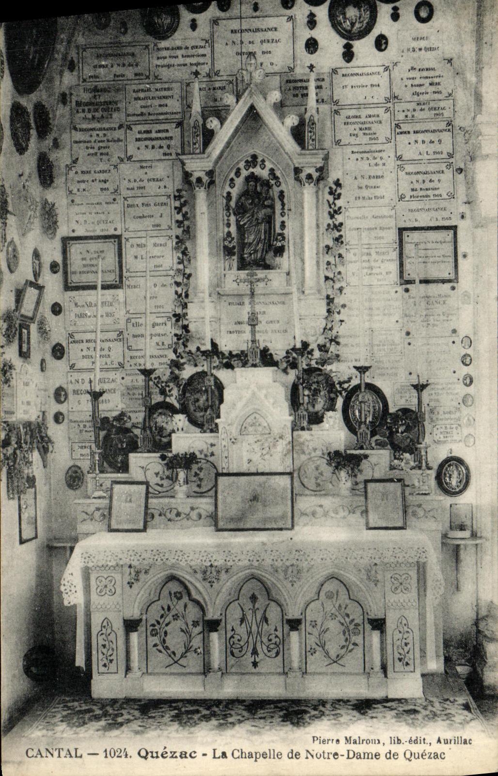 CPA Cantal Quezac La Chapelle de Notre Dame de Quezac