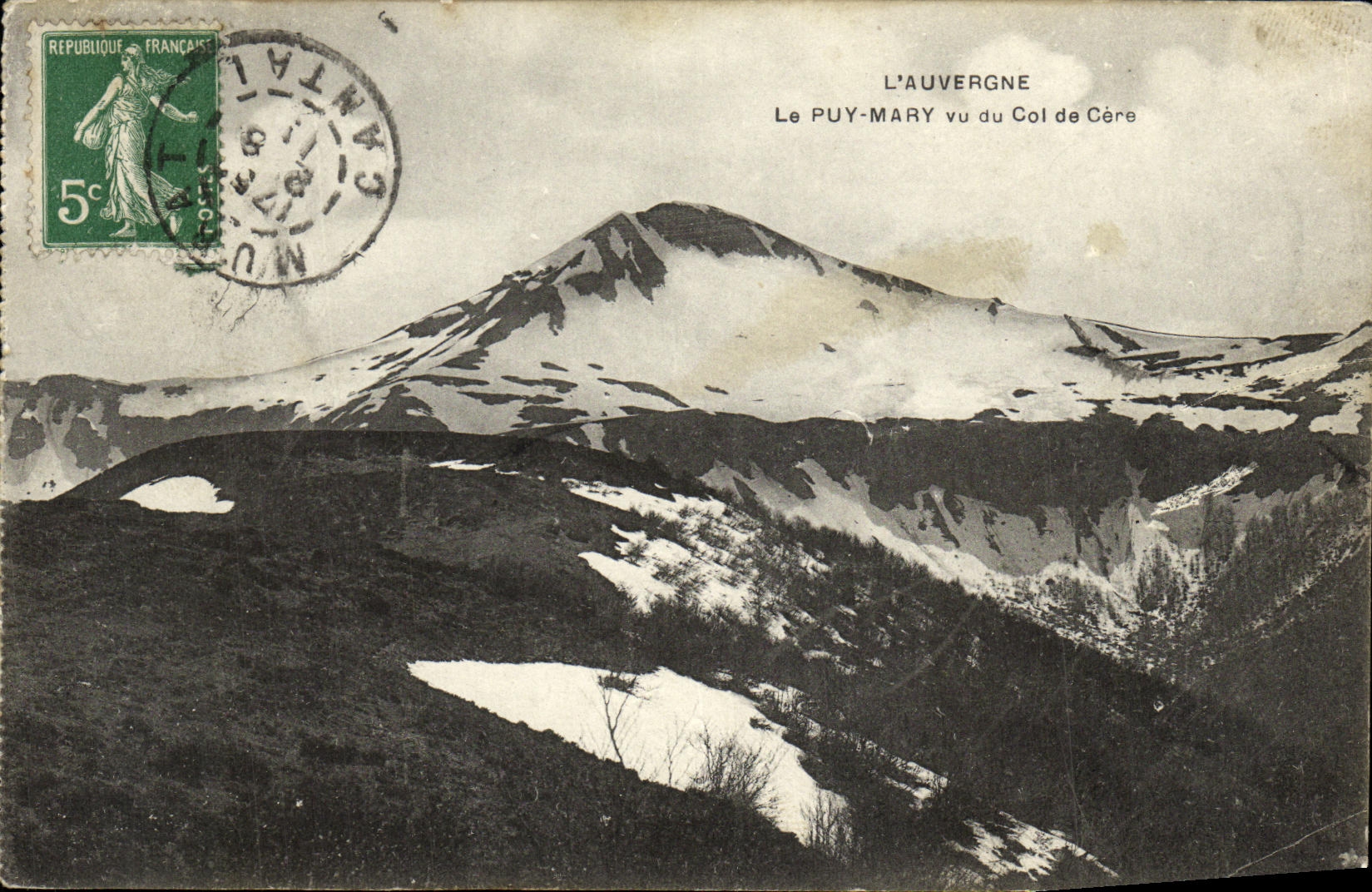 CPA L Auvergne Le Puy Mary vu du Col de Cere