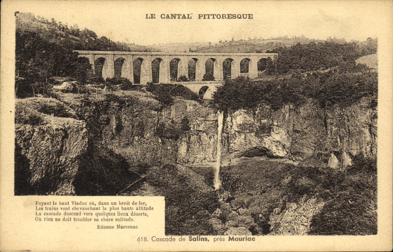 CPA Cascade de Salins pres Mauriac