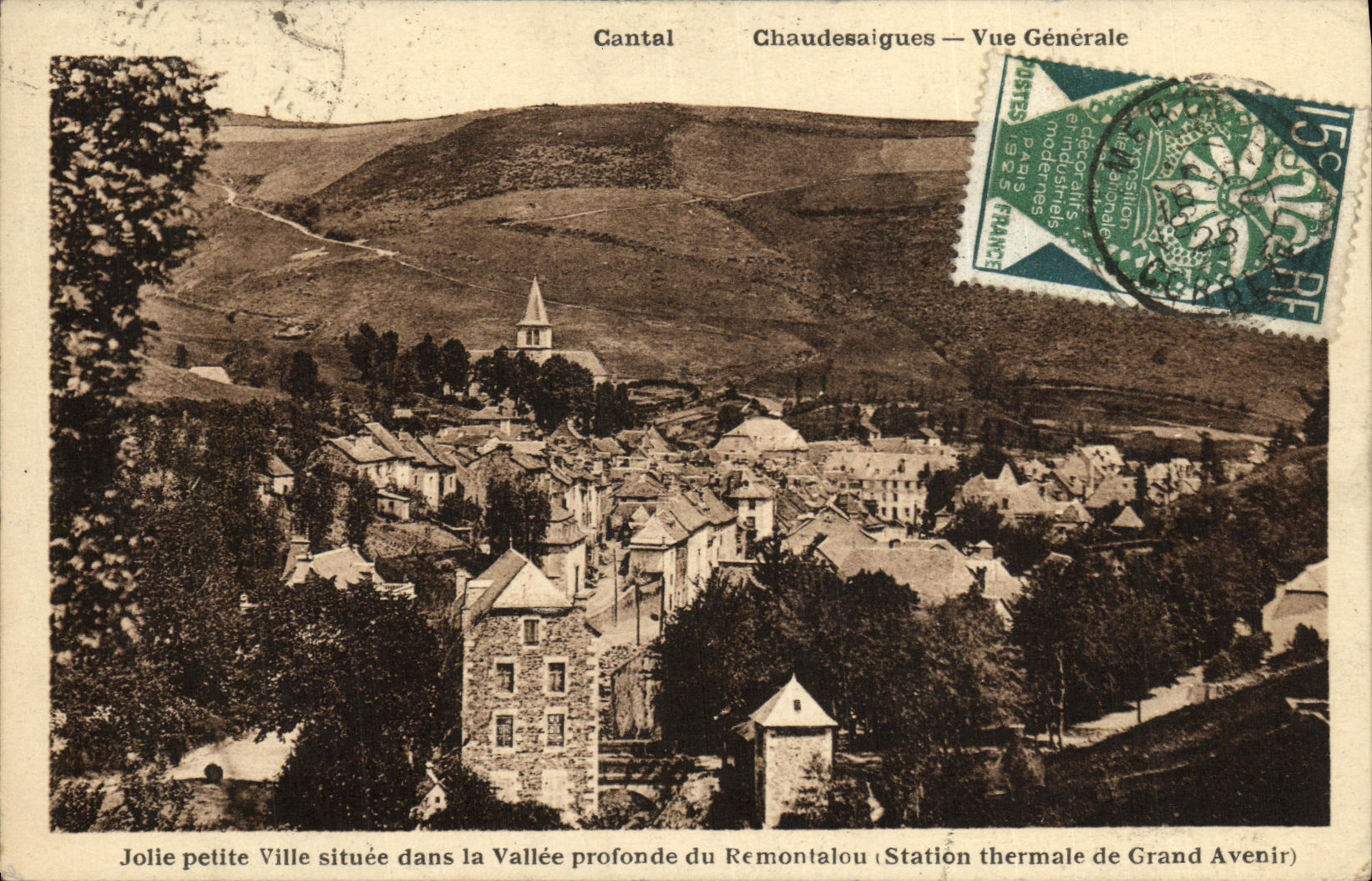 CPA Cantal Chaudesaigues Vue Generale