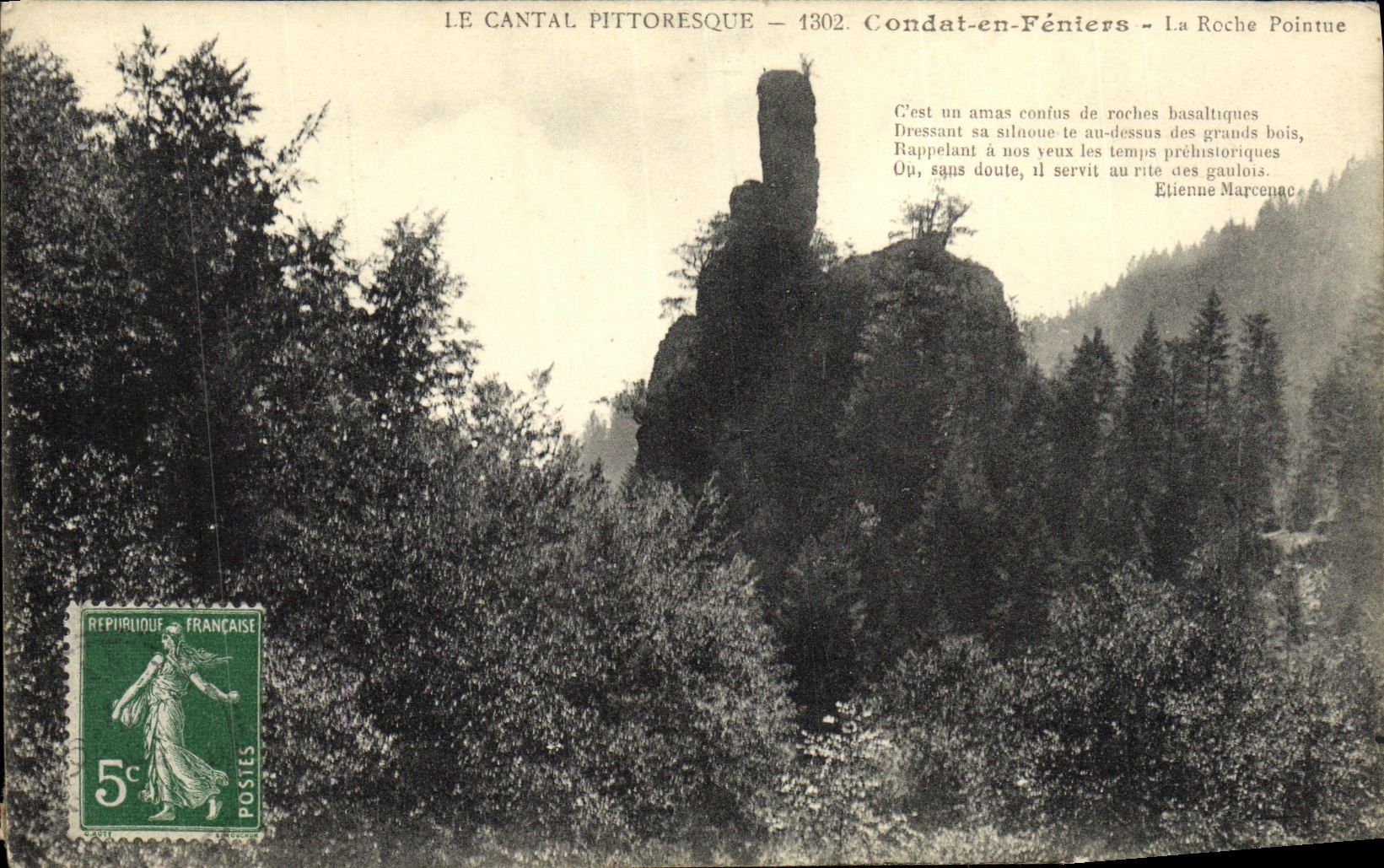 CPA Le Cantal Pittoresque Condat en Fentres La Roche Pointue