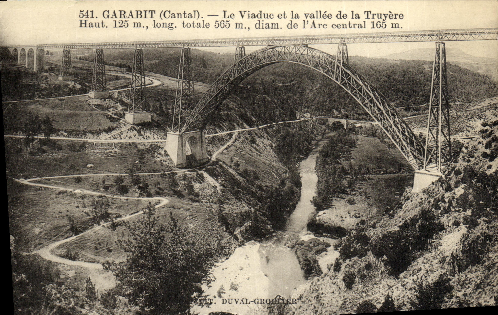 CPA Garabit Le Viaduc et la valle de la Truyere