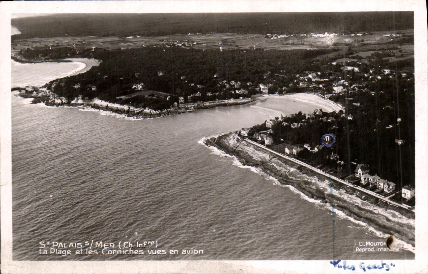 CPA St Palais La Plage et les Corniches Vues en avion