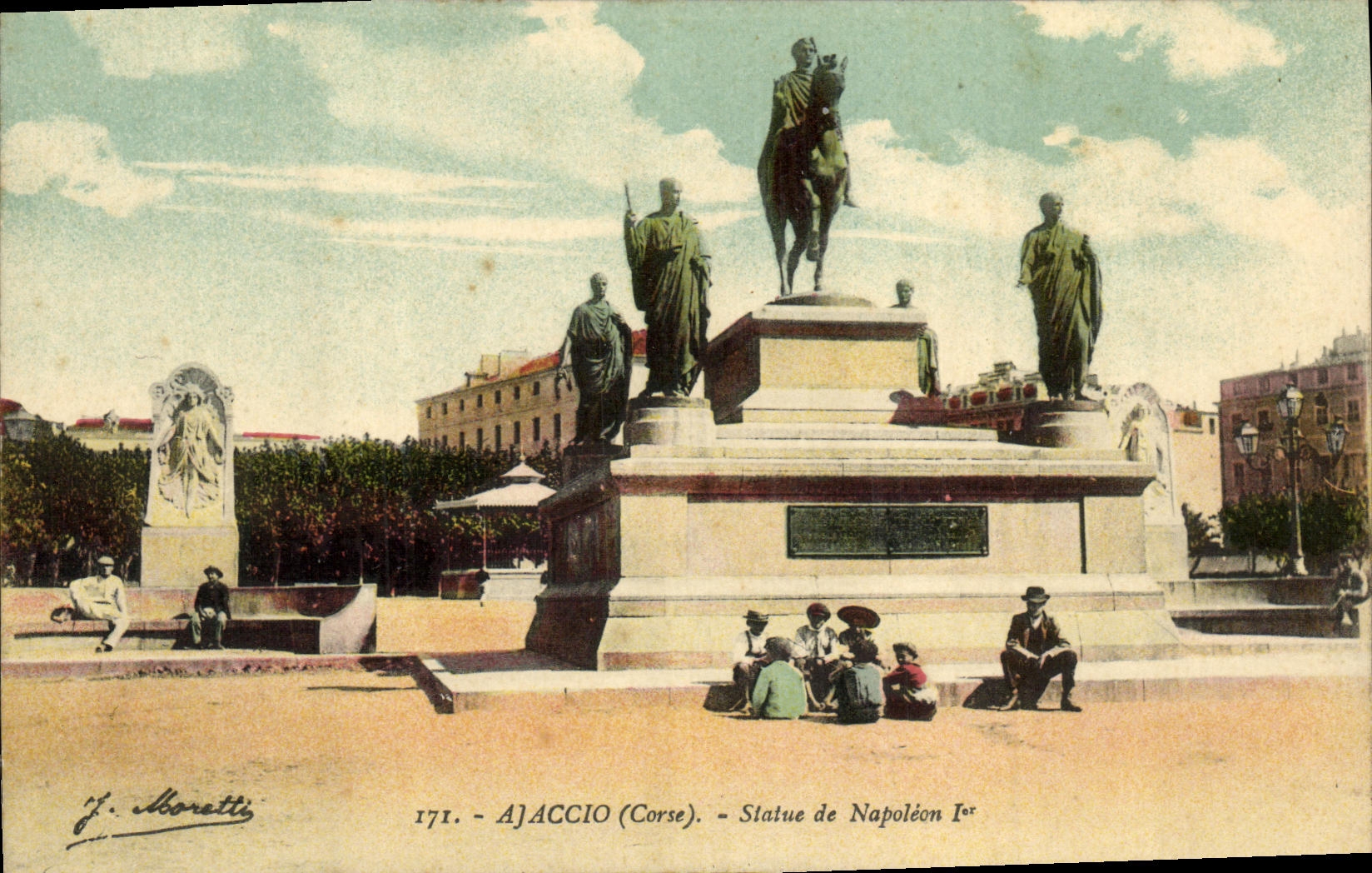 VINTAGE POSTCARD Ajaccio Rules of Napoleon L er