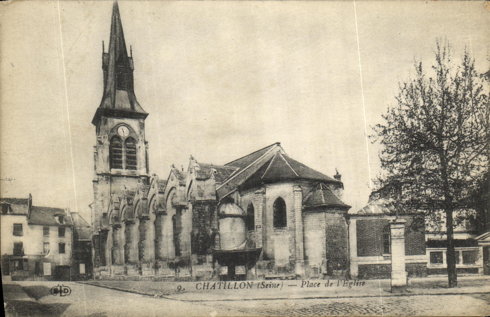 VINTAGE POSTCARD Chatillon the Seine Places L Eglise