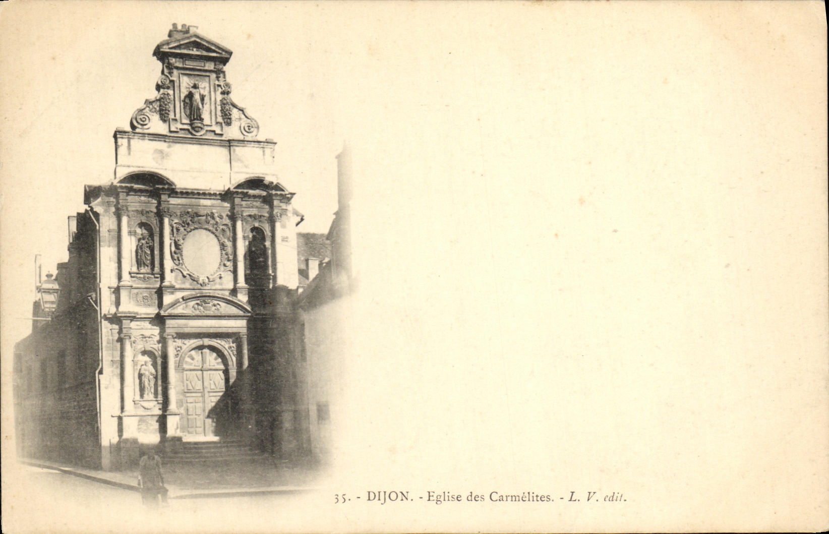 VINTAGE POSTCARD Dijon Church of Carmelite nuns