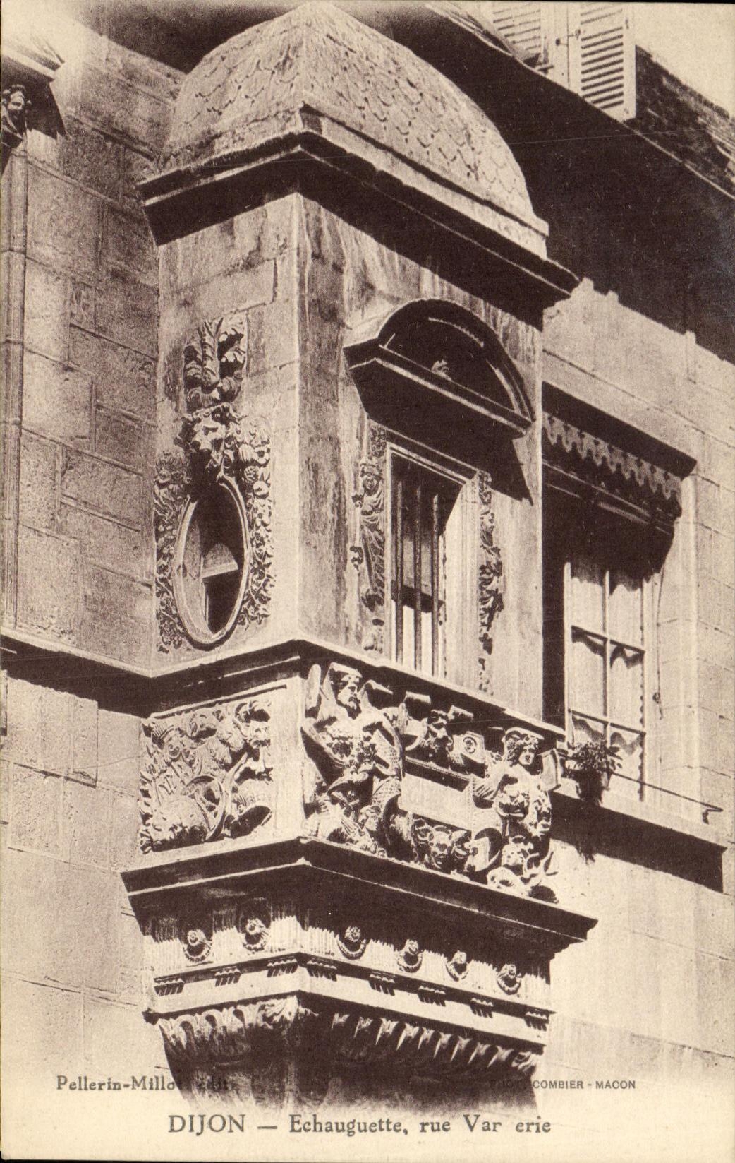 VINTAGE POSTCARD Dijon Echaugette street VAr ery