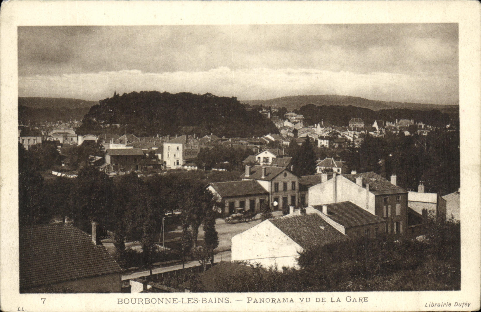 CPA Bourbonne Les Bains Panorama Vu De La Gare