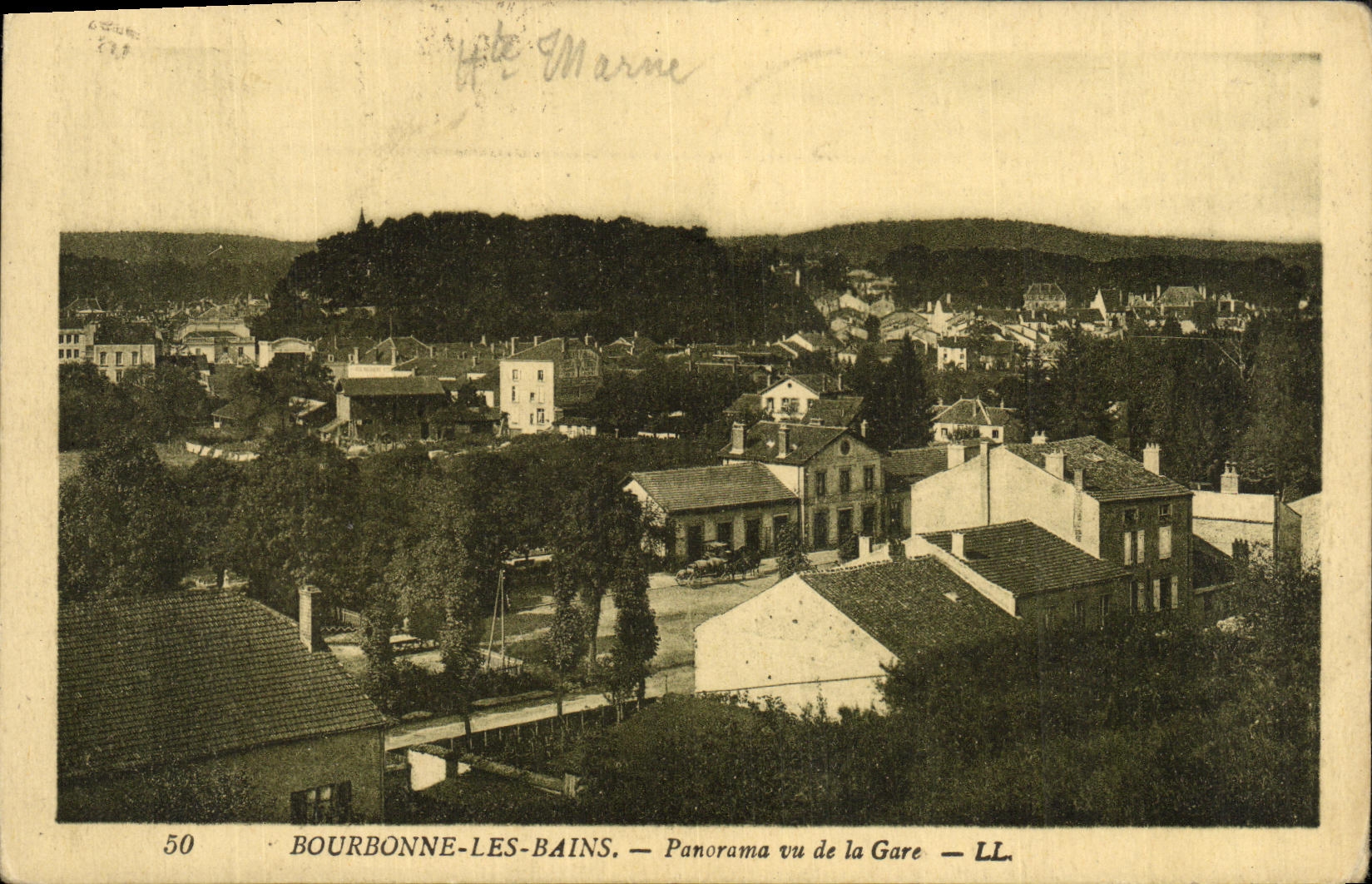CPA Bourbonne Les Bains Panorama Vu de la Gare