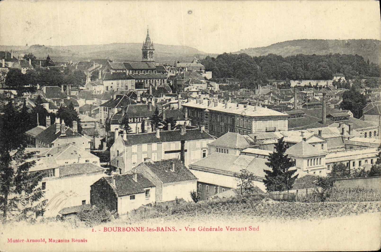 CPA Bourbonne Les Bains Vue Generale Versant Sud