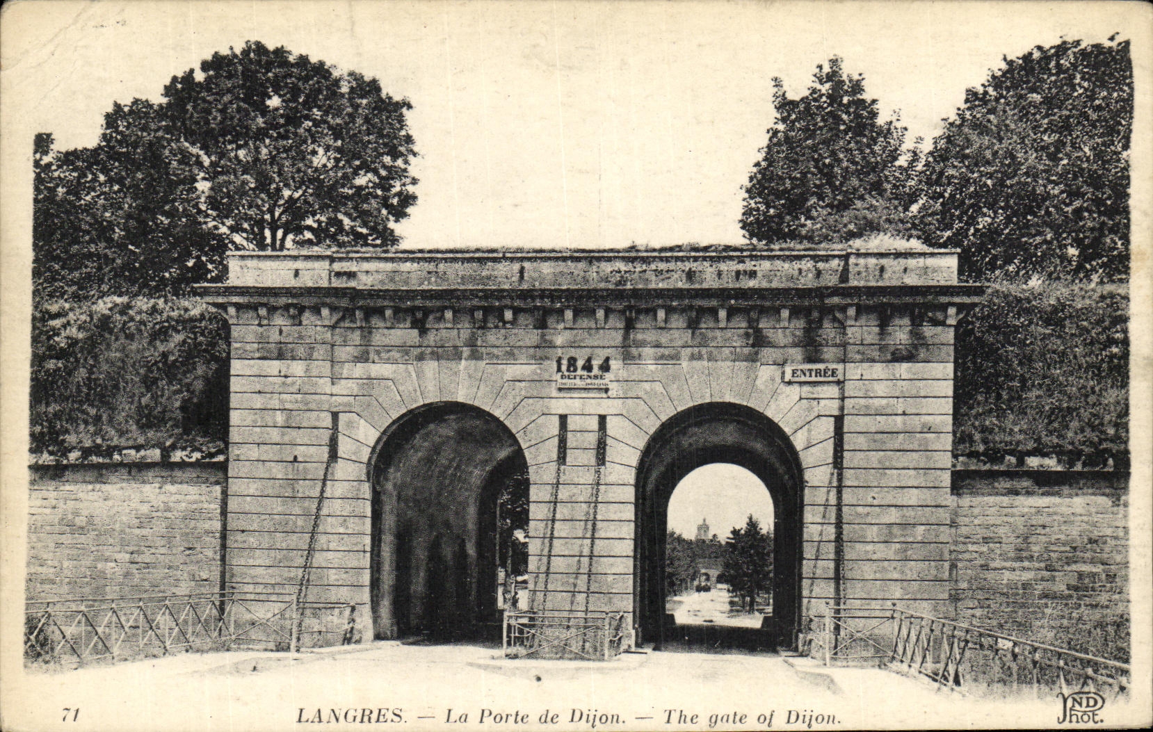 CPA Langres La Porte de Dijon 1844