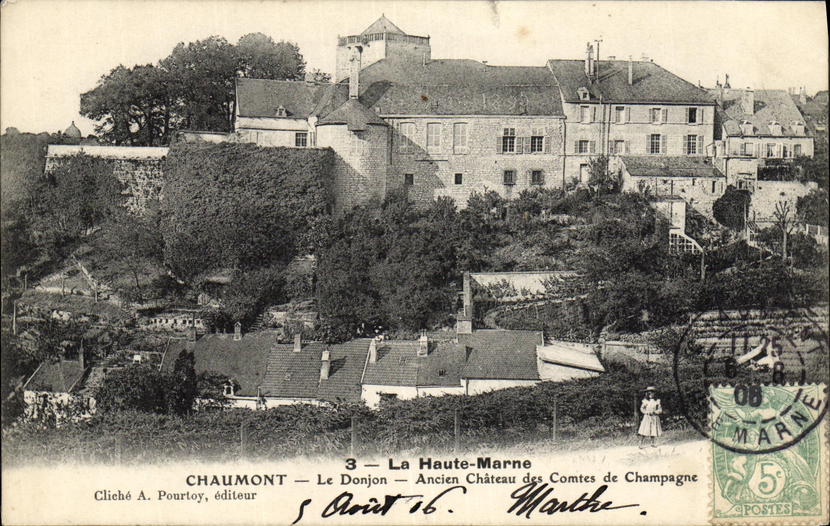 CPA Chaumont Le Donjon Ancien Chateau des Comtes de Champagne