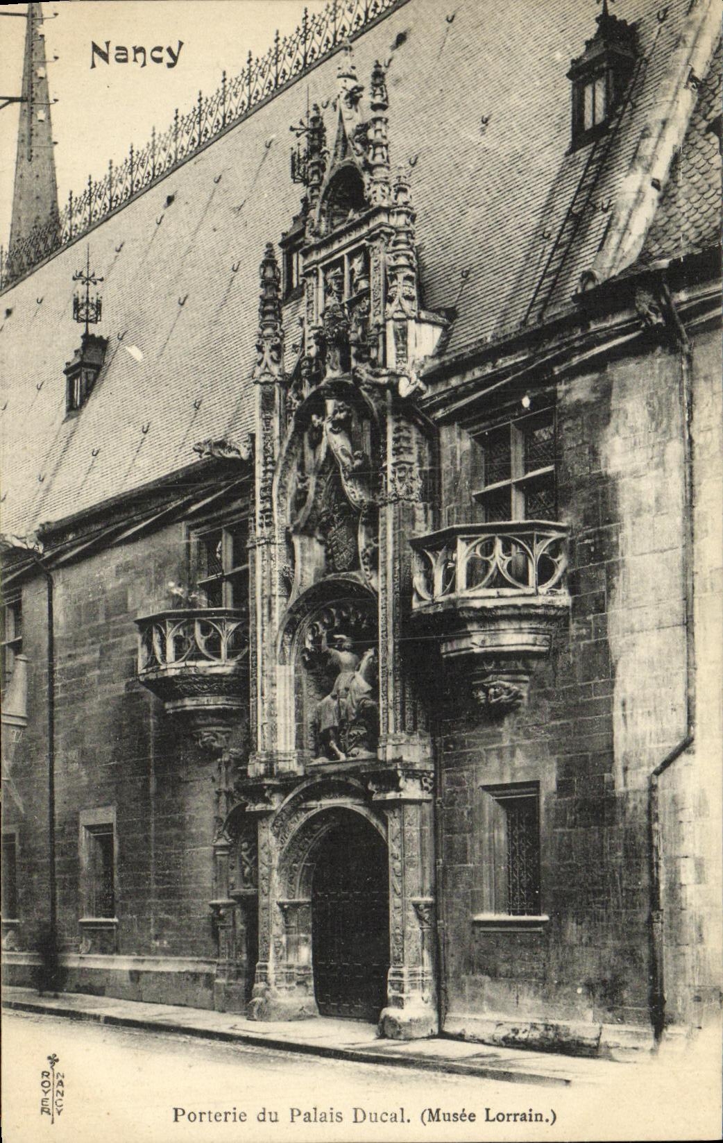 POSTAL Nancy Porterie de la VENDIMIA del museo ducal de Lorena del paladar