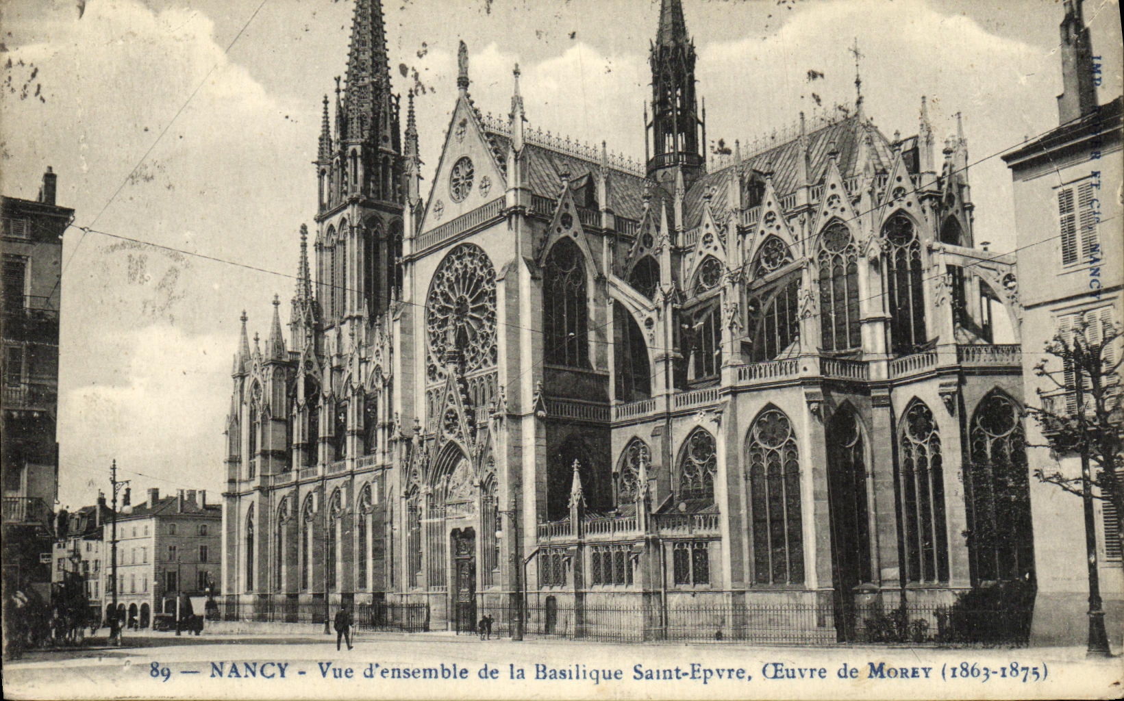 El conjunto de Nancy Vue D de la POSTAL de la VENDIMIA de la basilica Epvre Saint trabaja de Morey
