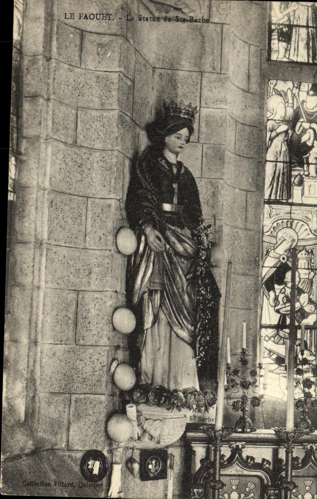 VINTAGE POSTCARD Faouet the Statue of co  Beard