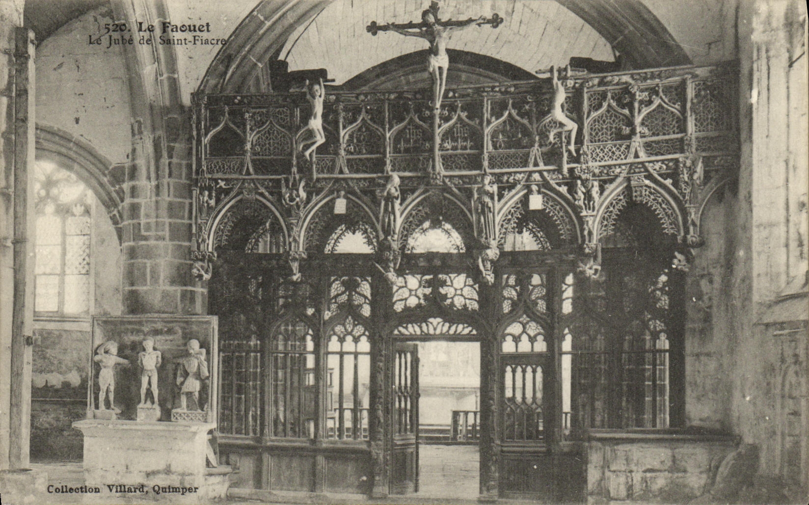 VINTAGE POSTCARD Faouet Jube de Saint Hackney carriage