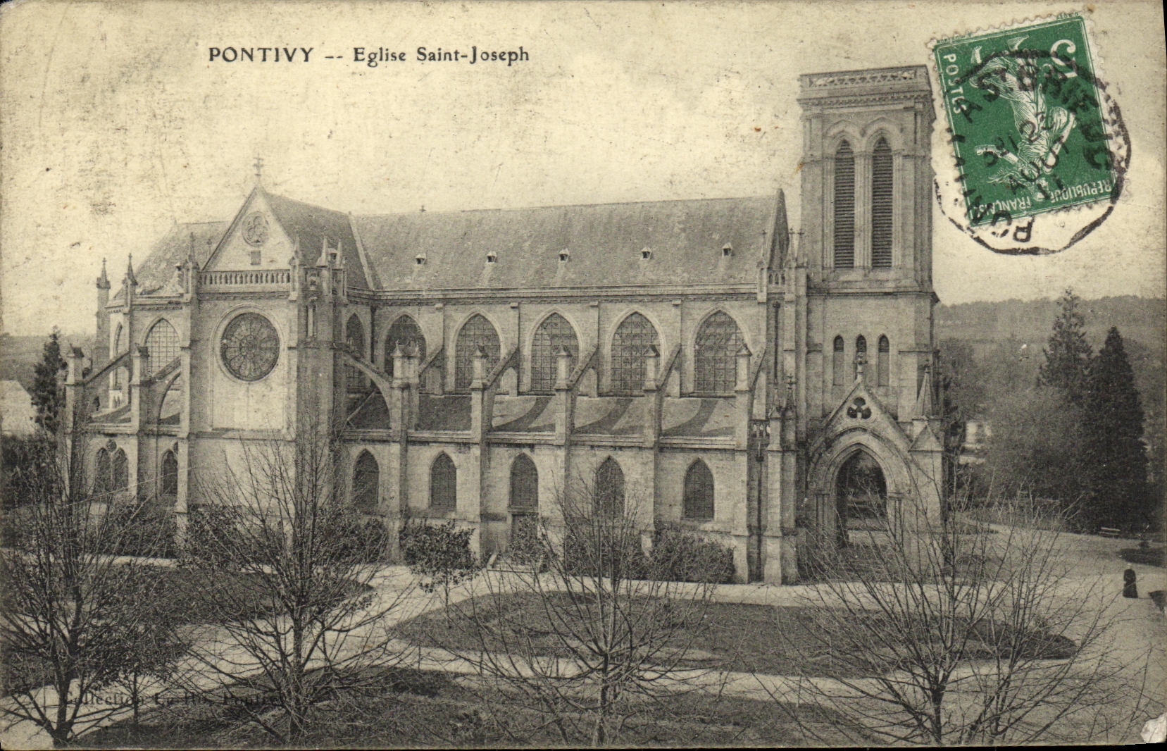 VINTAGE POSTCARD Pontivy Church Joseph Saint