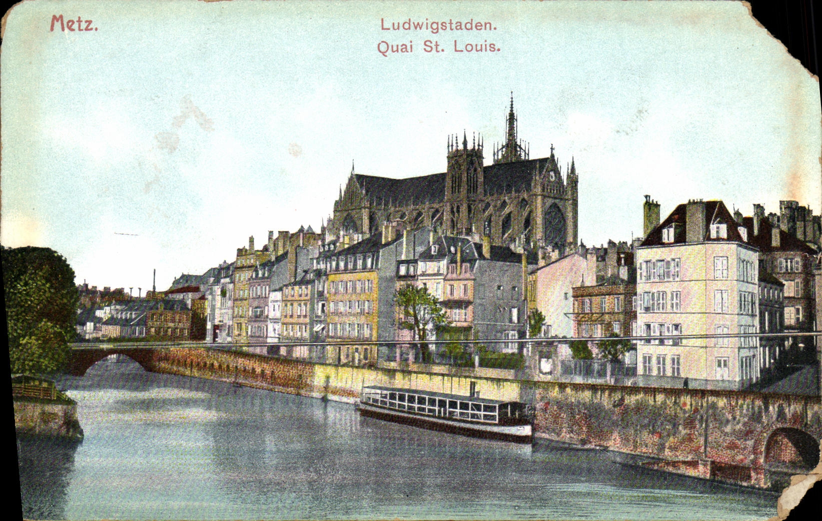 CPA Metz Quai st Louis