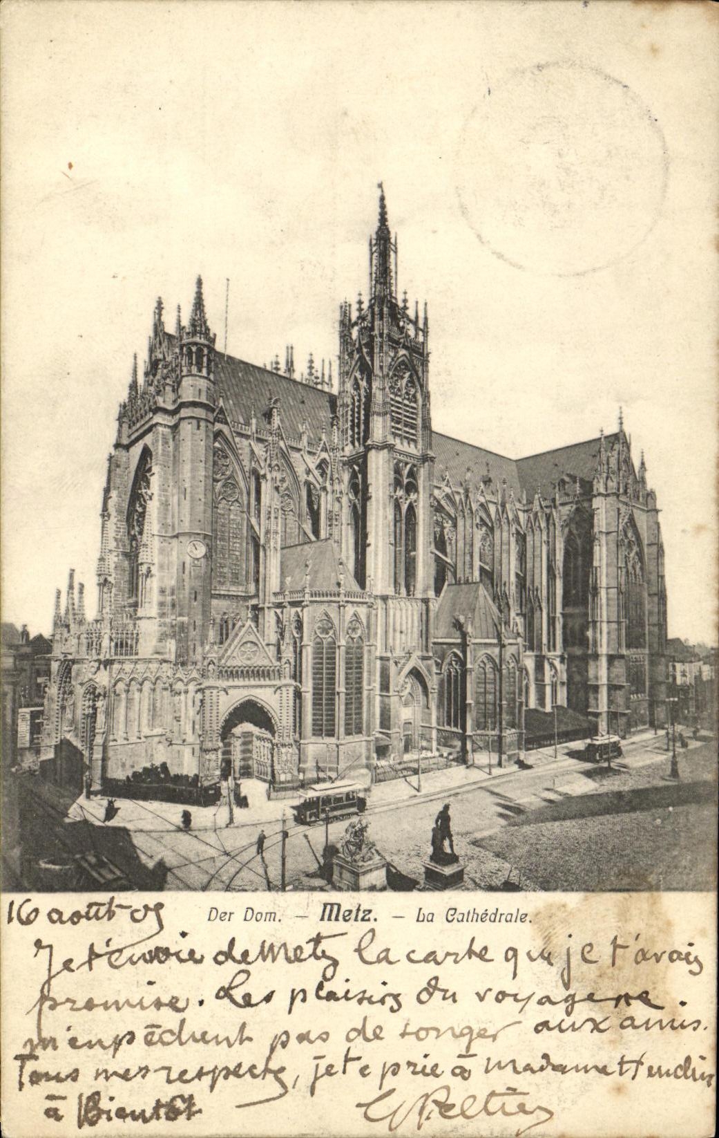 CPA Der Dom Metz La Cathedrale