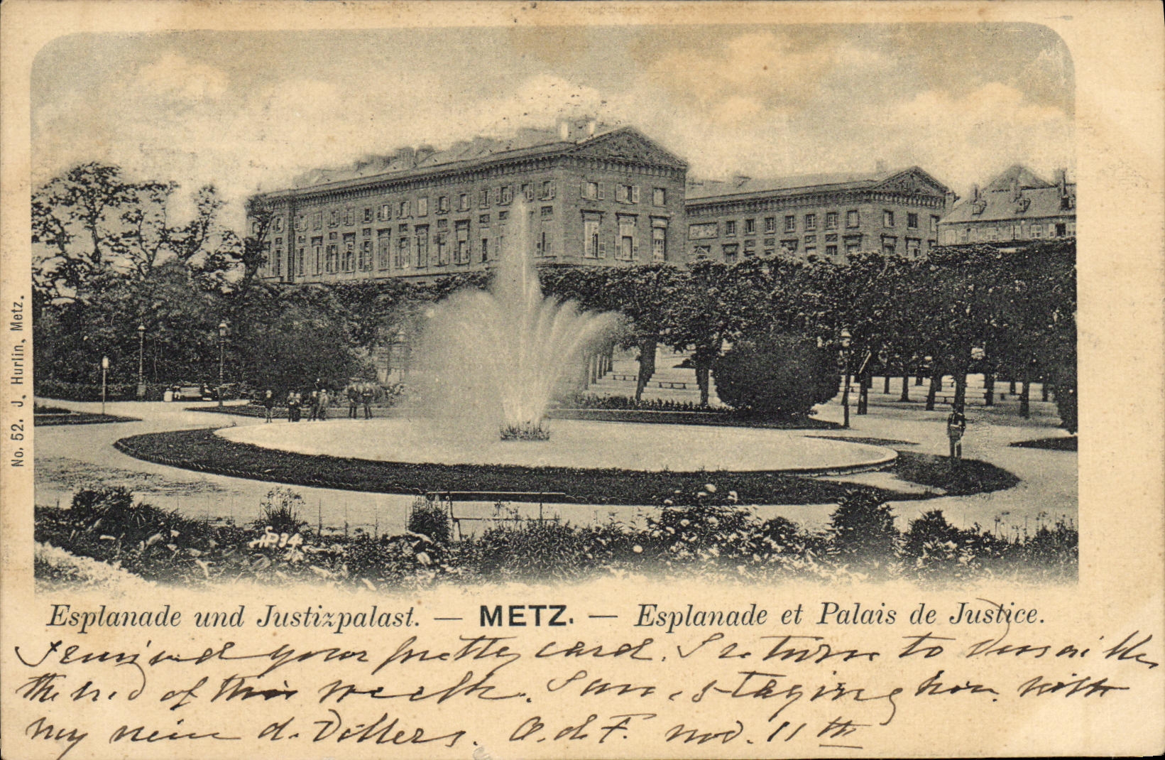 CPA Metz Esplanade et Palais de Justice 