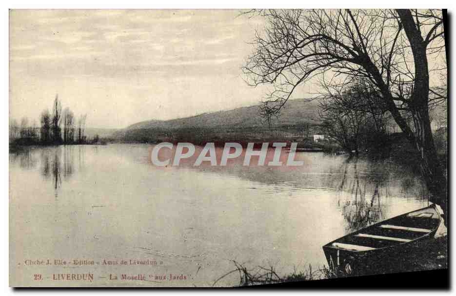 VINTAGE POSTCARD Liverdun the Moselle in Jards