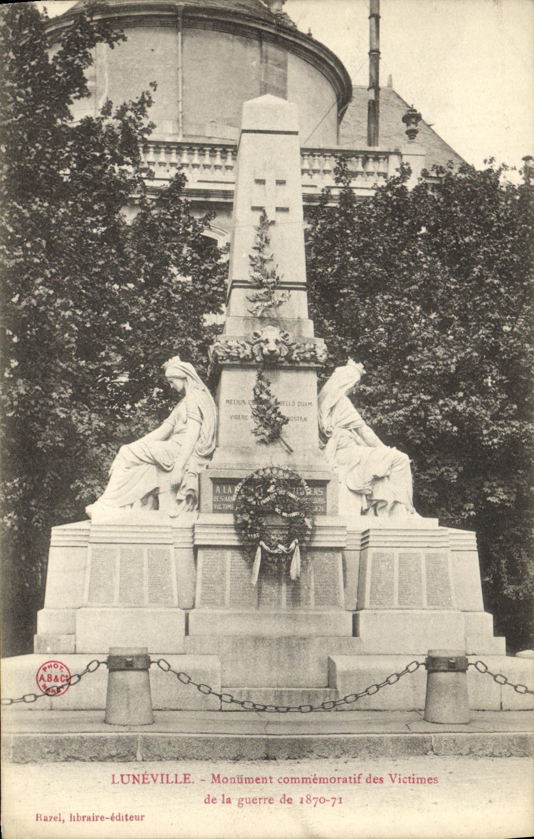 VINTAGE POSTCARD Luneville Memorial of the Victims of the war of 1870 1871