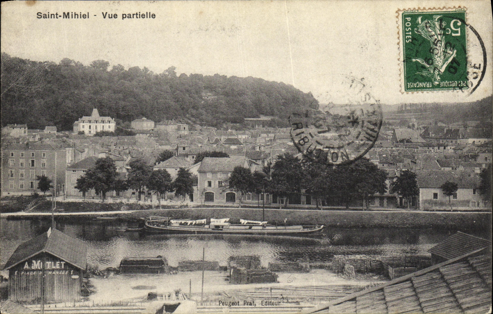 VINTAGE POSTCARD Holy Mihiel Seen Partial