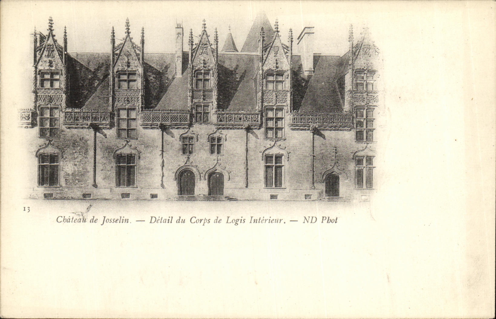 CPA Chateau de Josselin Detail du Corps de Logis Interieur