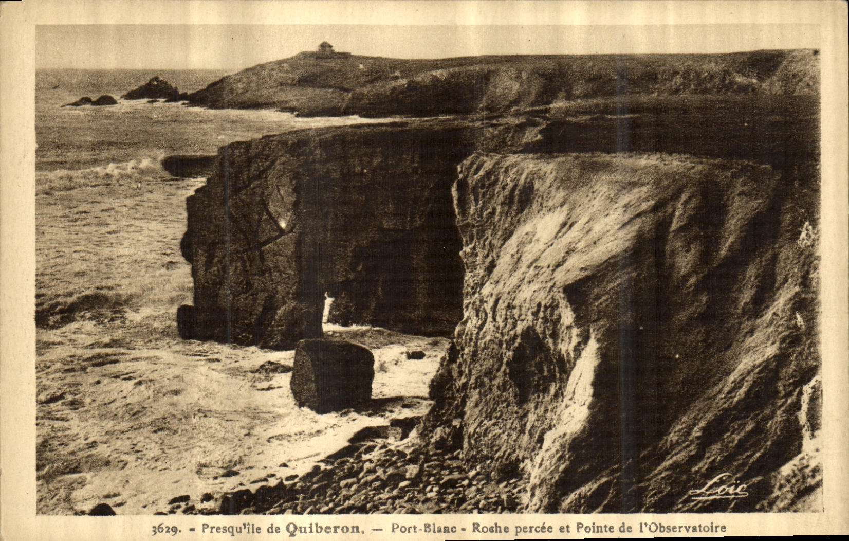 CPA Presqu ile de Quiberon Port Blanc Roche Percee et Pointe de l Observatoire