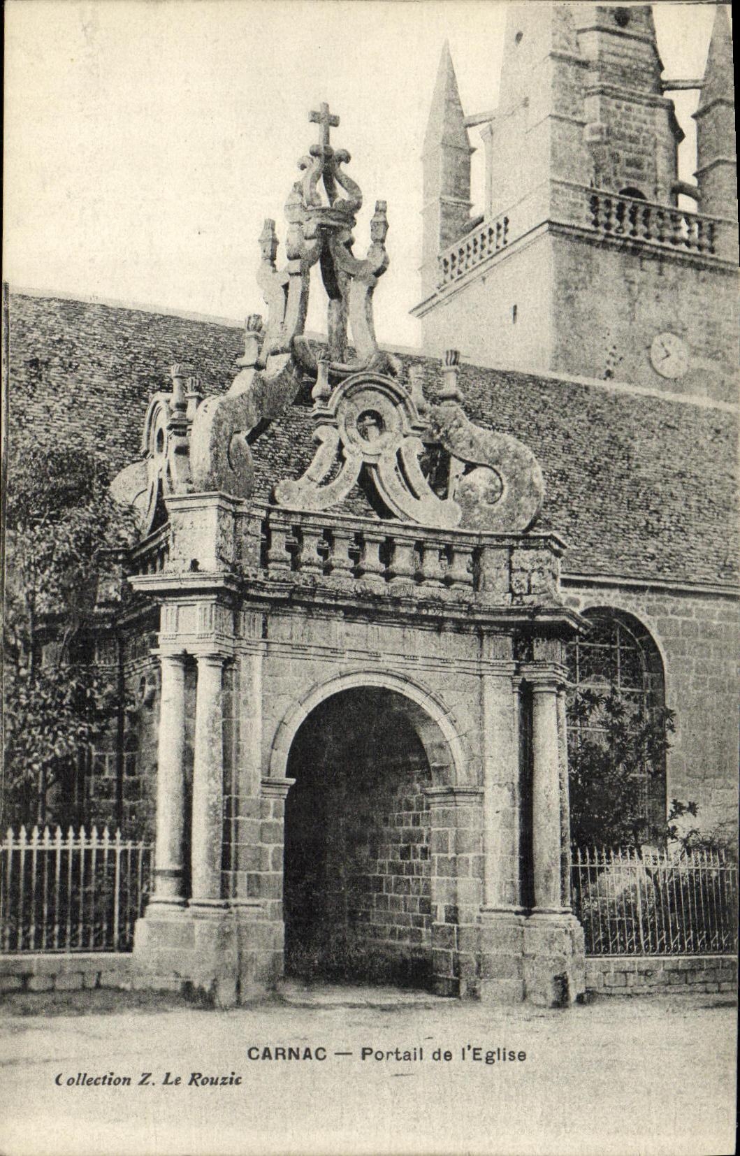 CPA Carnac Portail de l Eglise