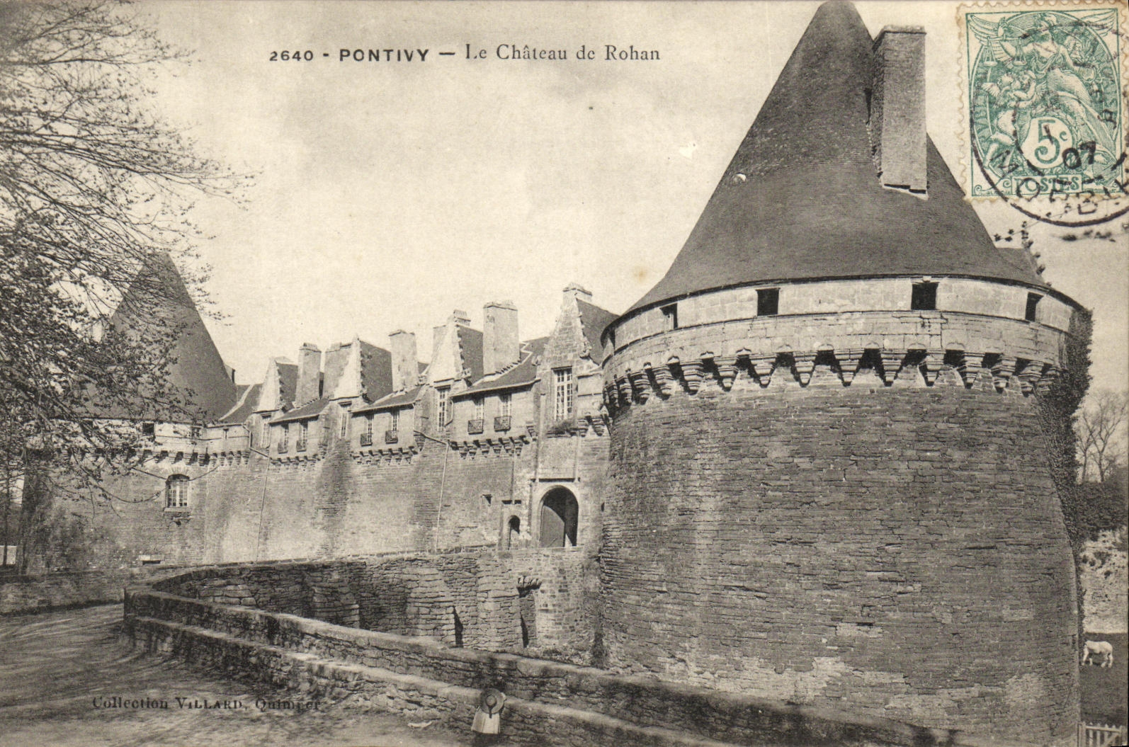 VINTAGE POSTCARD Pontivy the Castle of Rohan