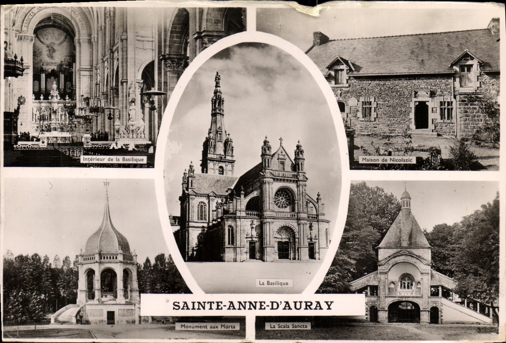 MODERN CARD Sainte Anne D Auray Interior War memorial of the basilica