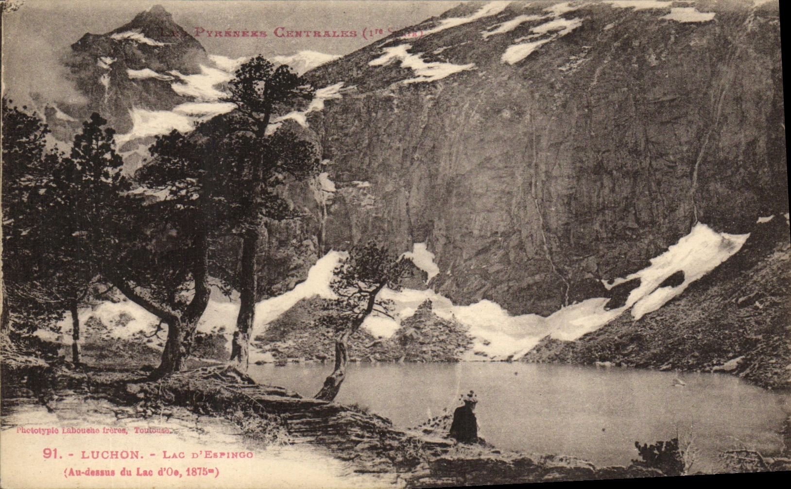 VINTAGE POSTCARD Luchon Lake D Espingo