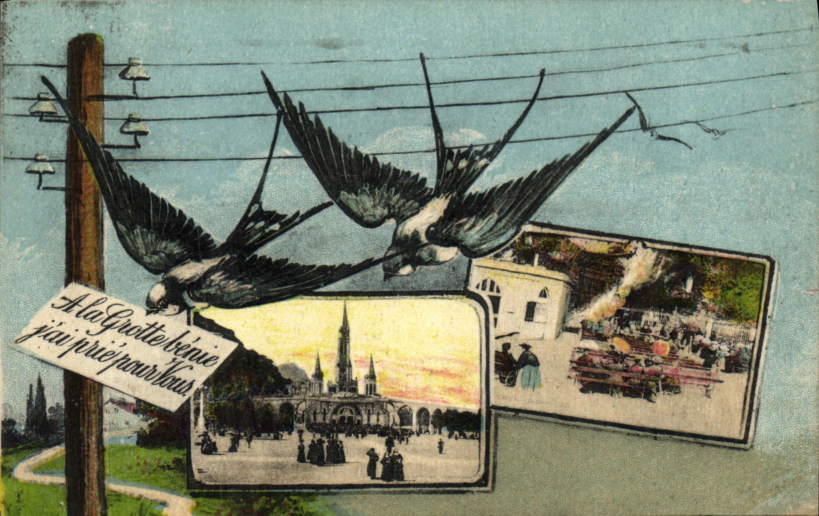 CPA Lourdes Hirondelles