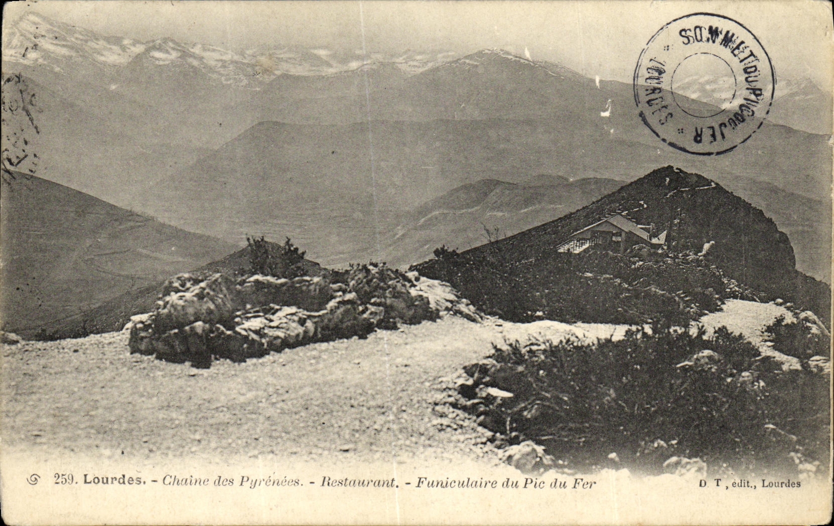 CPA Lourdes Chaine des Pyrenees Restaurant Funiculaire du Pic du Fer