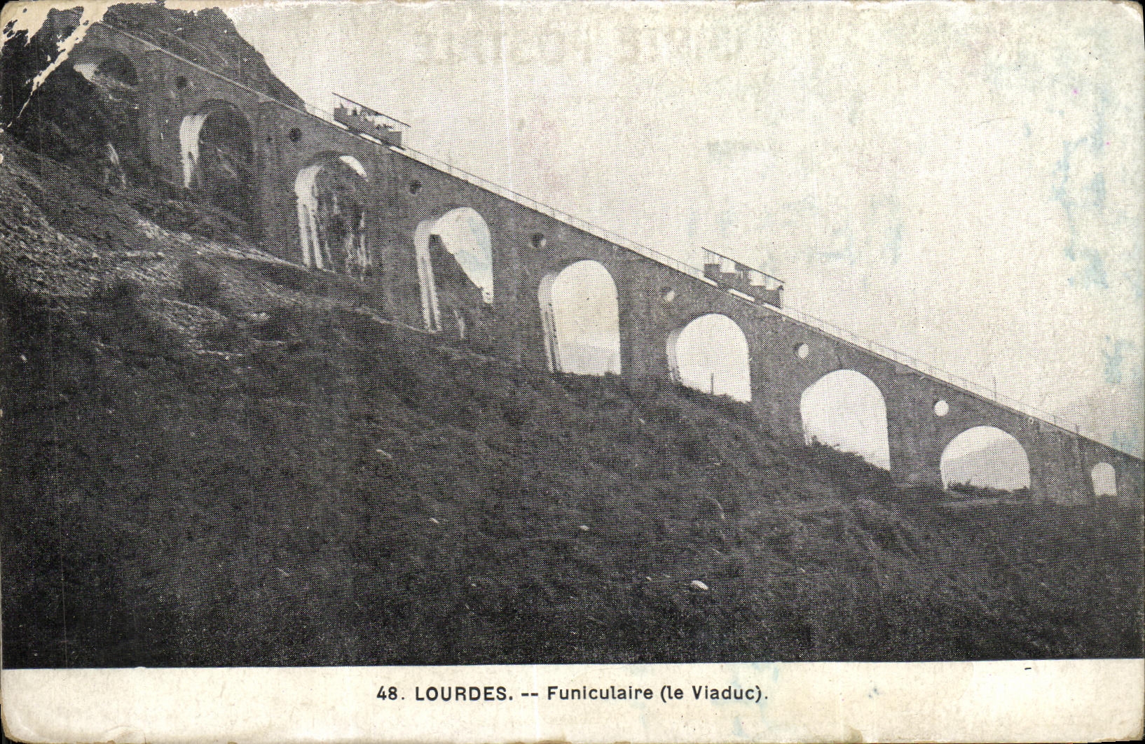 CPA Lourdes Funiculaire Le Viaduc