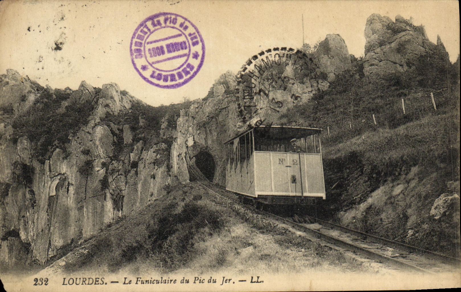 CPA Lourdes La Funiculaire du Pic du Jer
