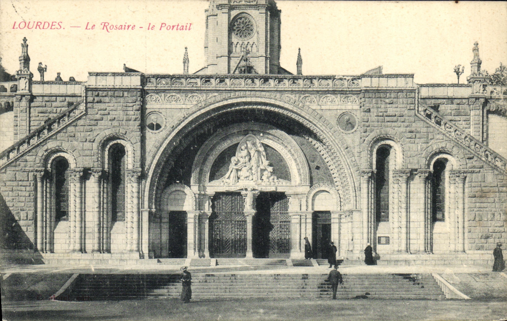 CPA Lourdes Le Rosaire le Portail