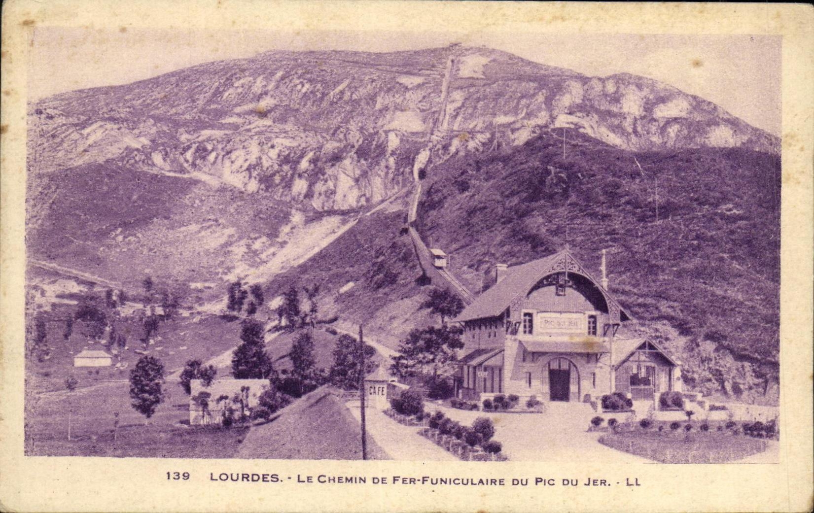 CPA Lourdes Le Chemin de Fer Funiculaire du Pic du Jer
