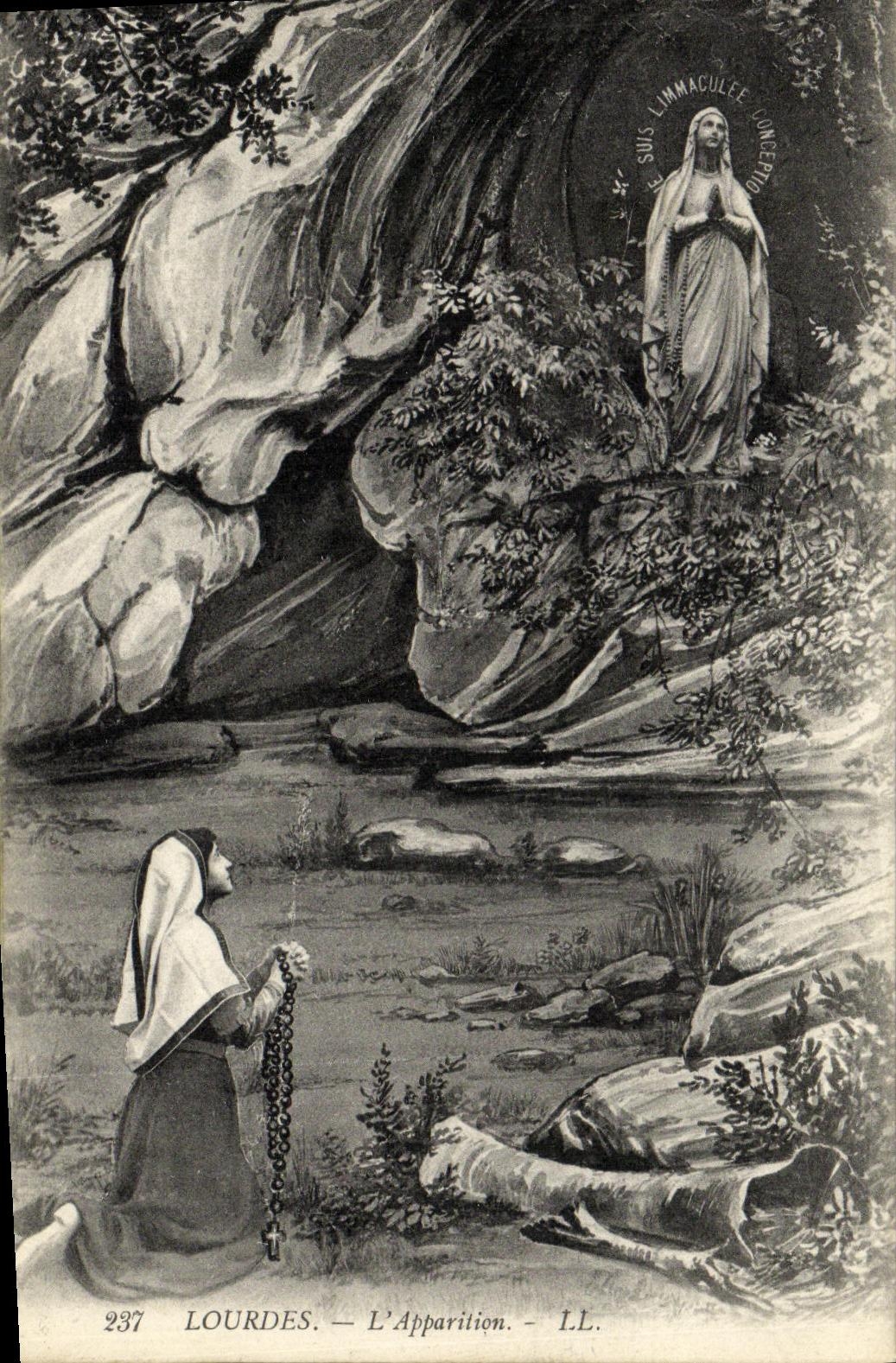 CPA Lourdes L Apparition