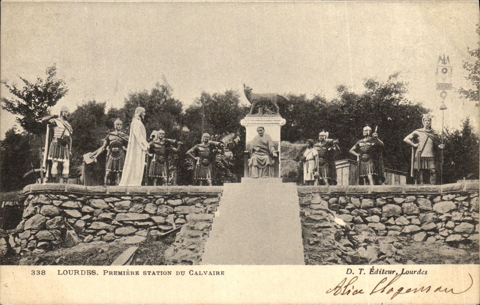 CPA Lourdes Premiere Station du Calvaire