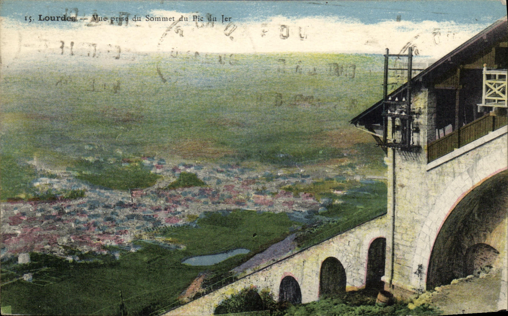 CPA Lourdes Vue prise du Sommet du Pic du Jer