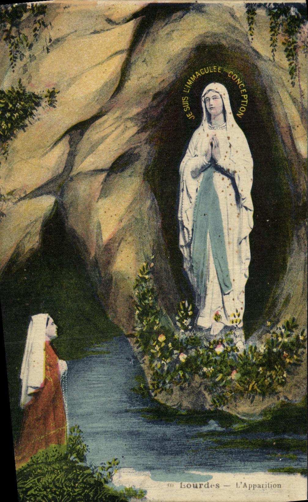 CPA Lourdes L Apparition