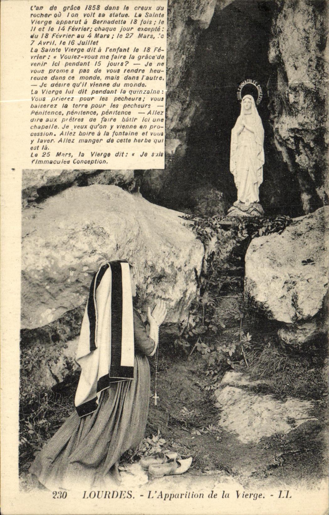 CPA Lourdes L Apparition de la Vierge