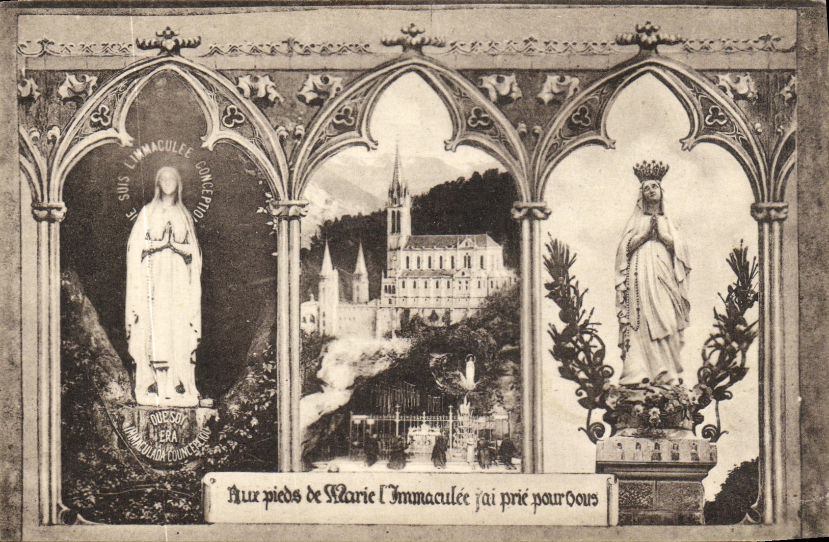 CPA Aux pieds de Marie