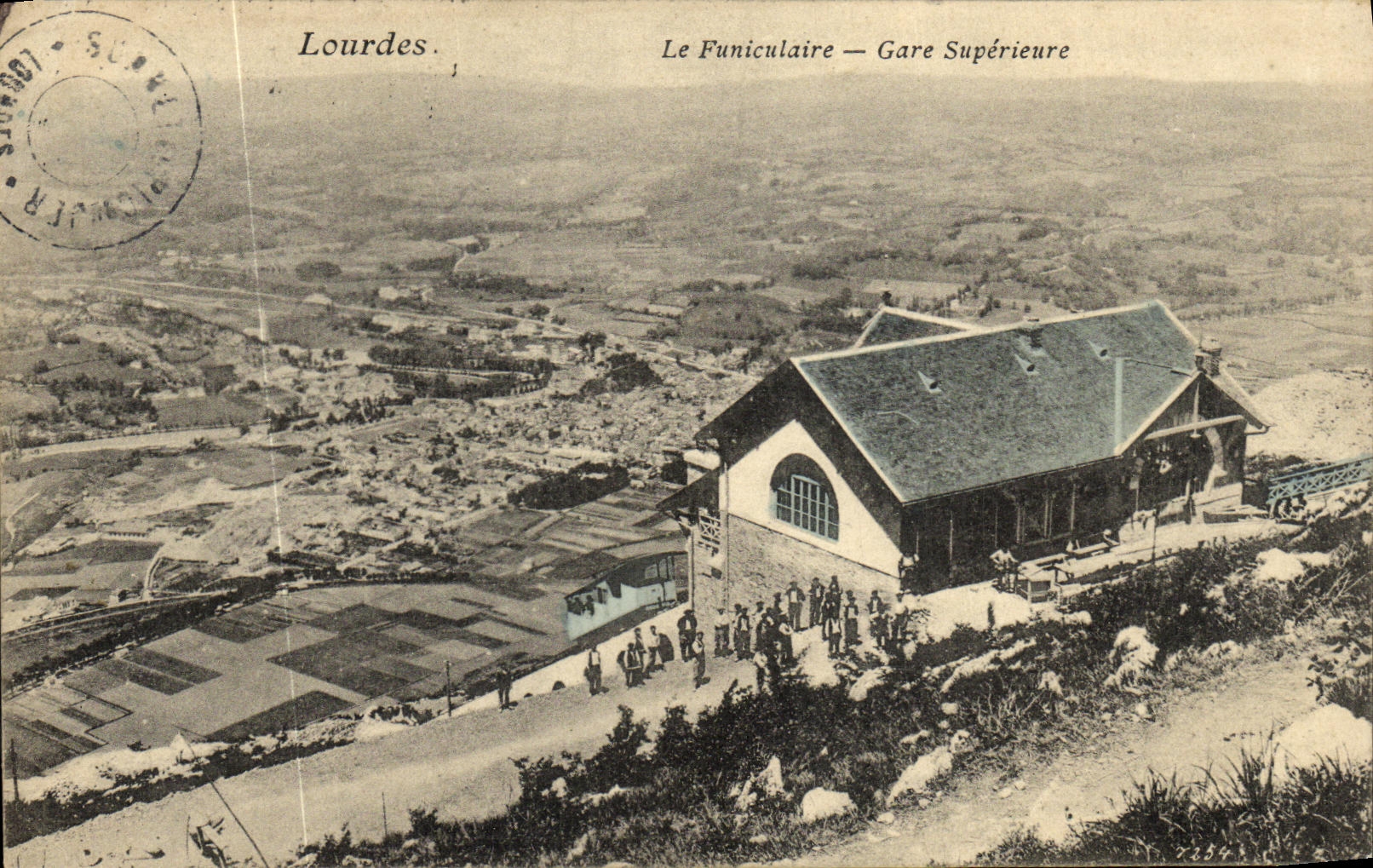 CPA Lourdes Le Funiculaire Gare Superieure