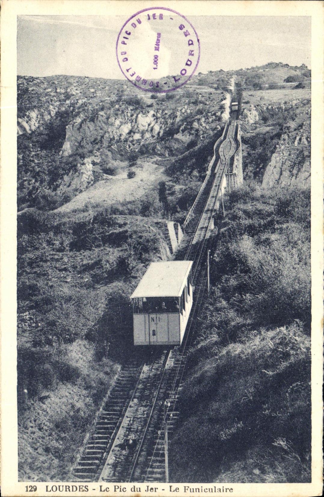 CPA Lourdes Le Pic du Jer Funiculaire 