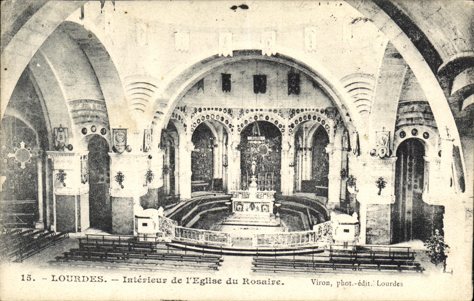 CPA Lourdes Interieur de l Eglise du Rosaire